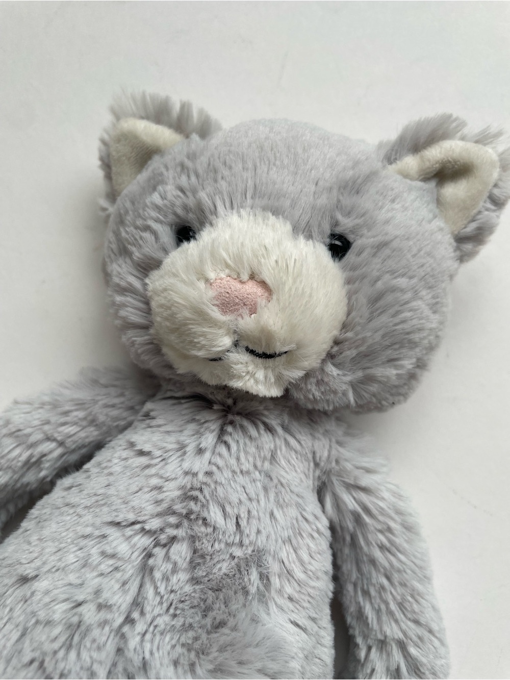 Jellycat London Retired Bashful Kitty Plush Stuffed Animal, Light Gray, EUC - Picture 2 of 8